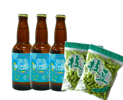 【ゆざまち特産便】遊佐FAN！CRAFTビール～湧～＆茶豆セット